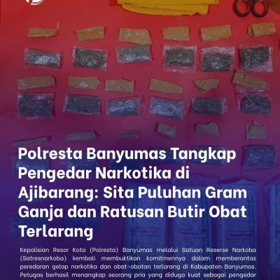 Polresta Banyumas Tangkap Pengedar Narkotika di Ajibarang