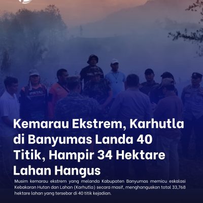 Kemarau Ekstrem, Karhutla di Banyumas Landa 40 Titik, Hampir 34 Hektare Lahan Hangus